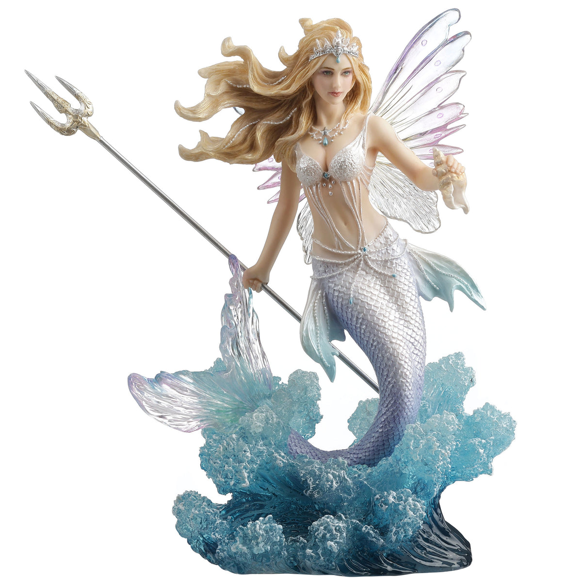 Queen Mermaid Fairy Holding Trident
