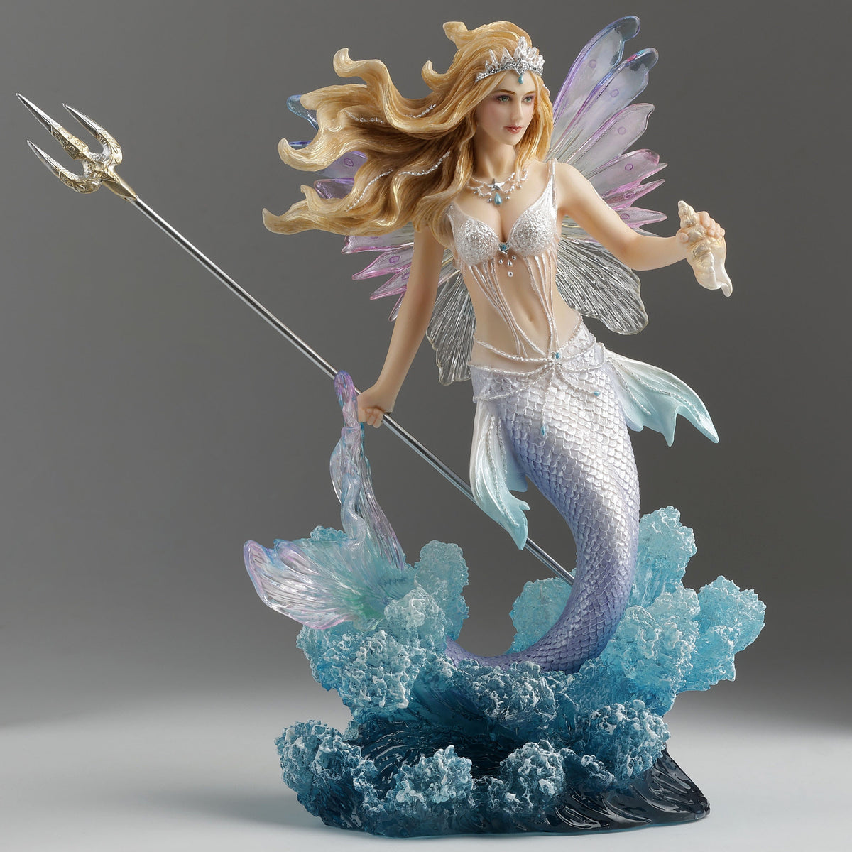 Queen Mermaid Fairy Holding Trident