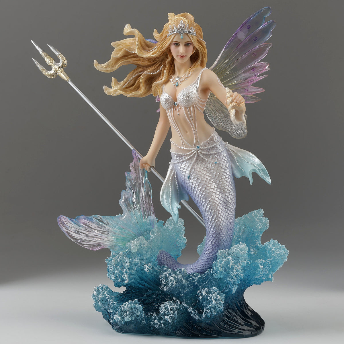Queen Mermaid Fairy Holding Trident