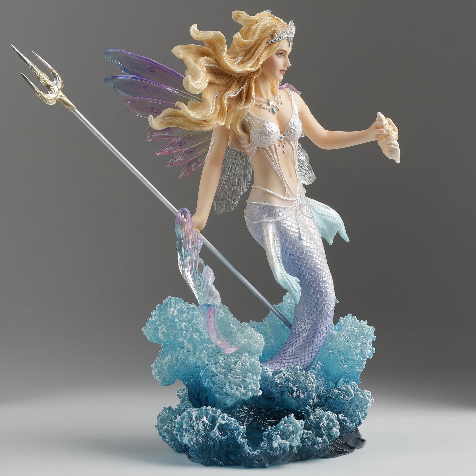 Queen Mermaid Fairy Holding Trident