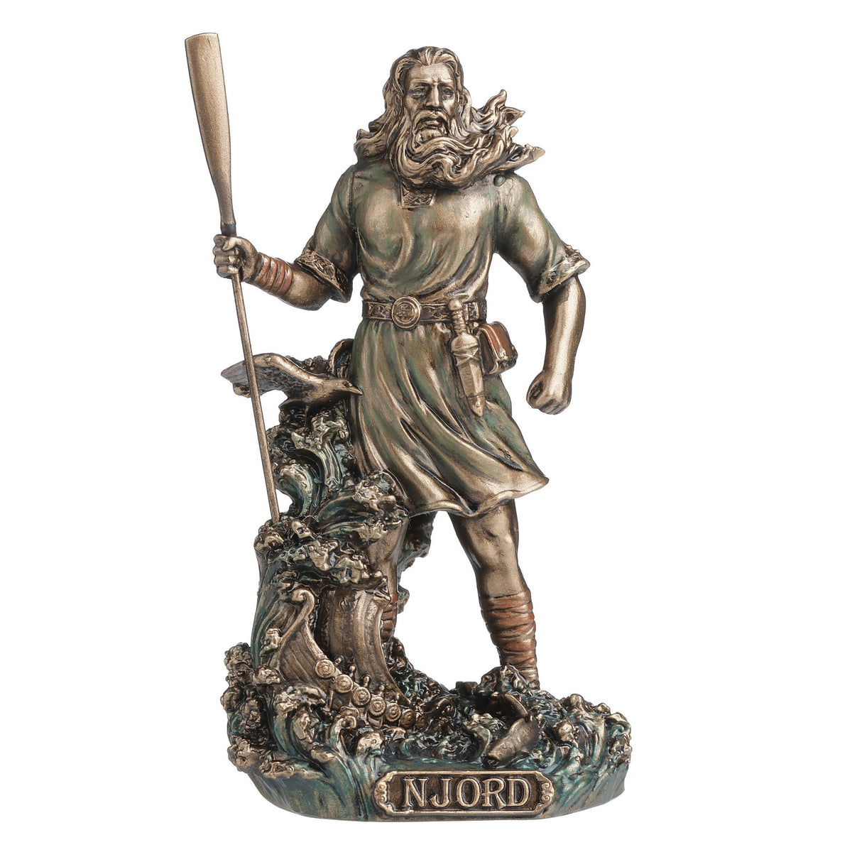 Norse God Figurine - Bronze Resin Sculpture for Home Decor and Altars