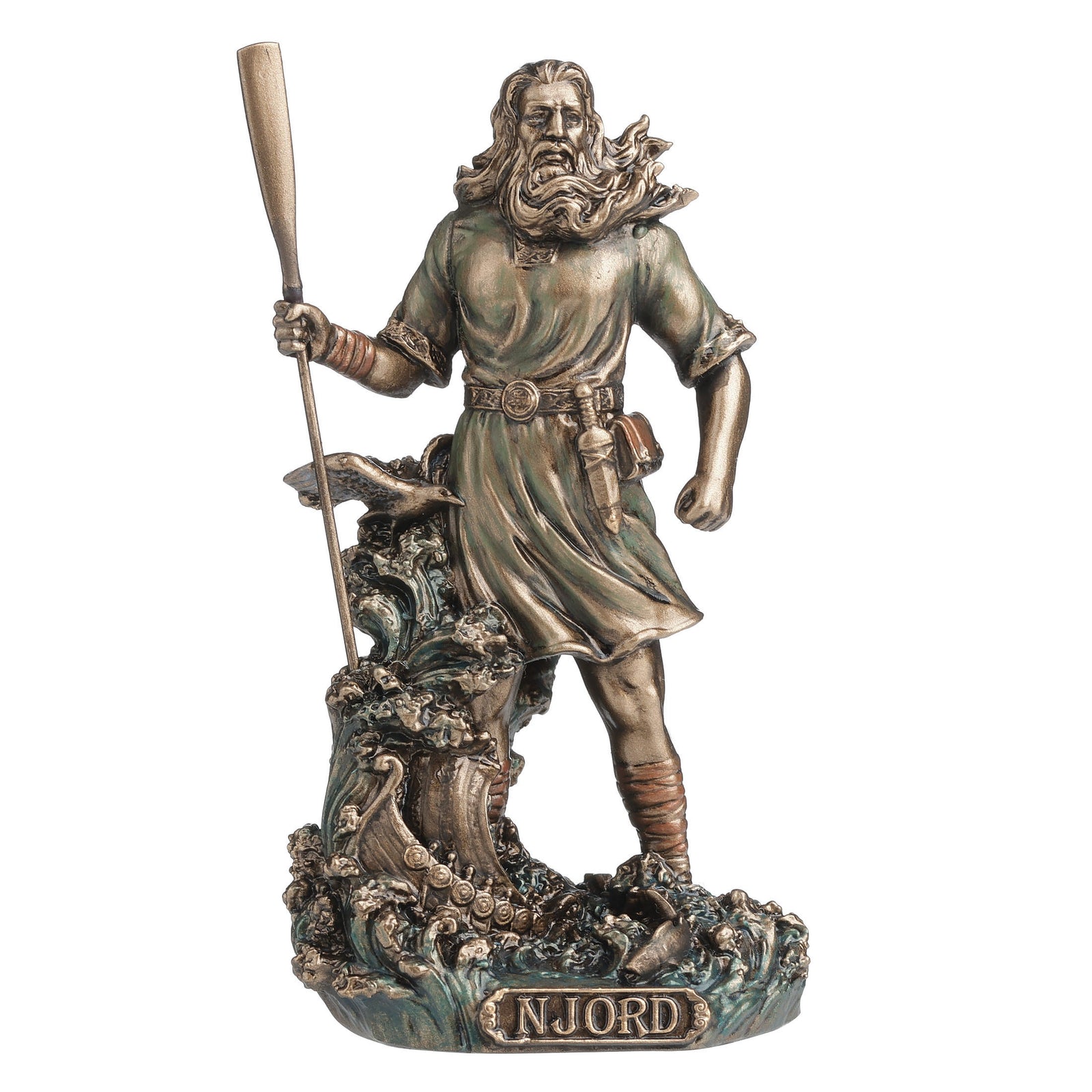 Norse God Figurine - Bronze Resin Sculpture for Home Decor and Altars