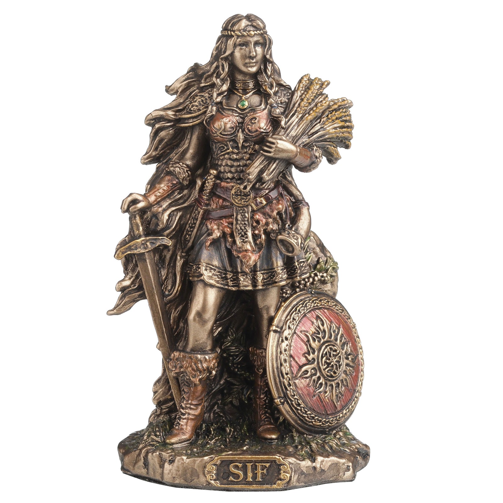 Norse God Figurine - Bronze Resin Sculpture for Home Decor and Altars