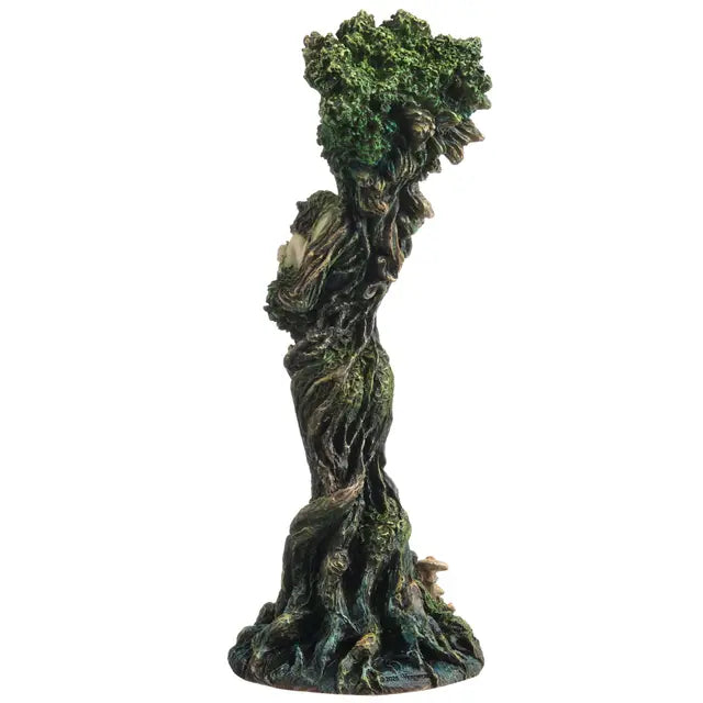 Mother Nature Gaia Statue – Greek Earth Goddess with Baby | Polystone Great Mother Figurine, 8⅜" Tall
