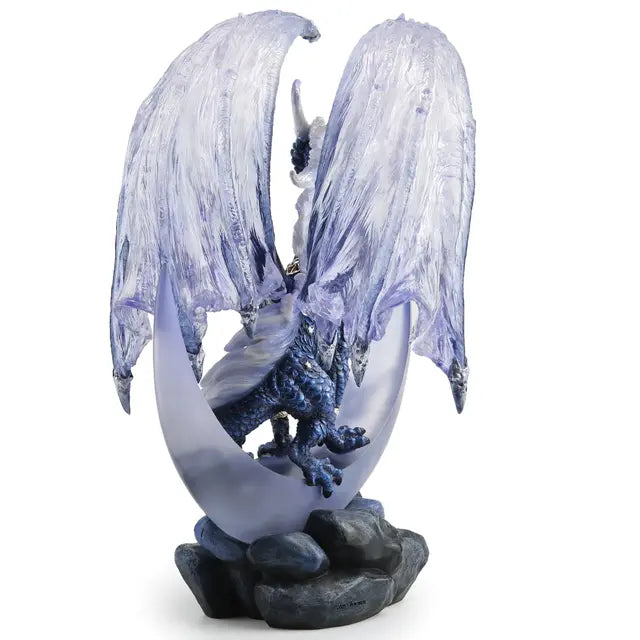 Nytheria Lunaris Seeker Dragon Statue | Moon, Night & Tides - 9⅛"