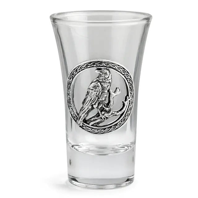 Perching Raven Shot Glass | Norse & Celtic Gothic Glass