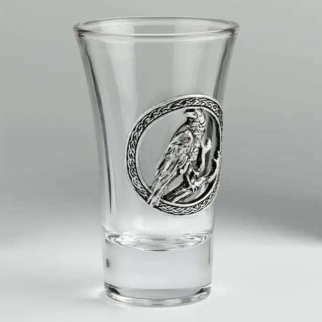 Perching Raven Shot Glass | Norse & Celtic Gothic Glass