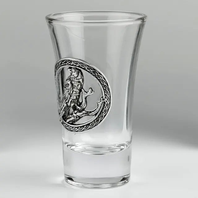 Perching Raven Shot Glass | Norse & Celtic Gothic Glass