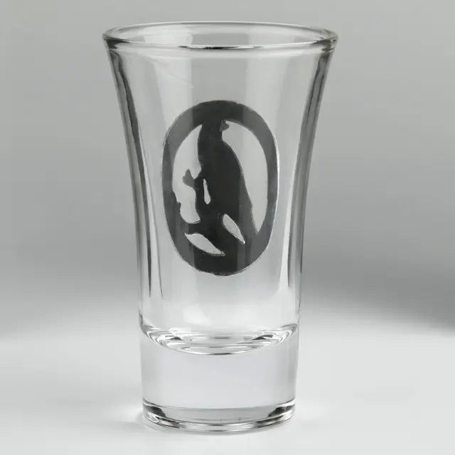 Perching Raven Shot Glass | Norse & Celtic Gothic Glass