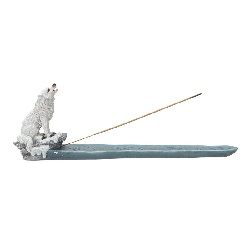 White Wolf Howling Incense Burner