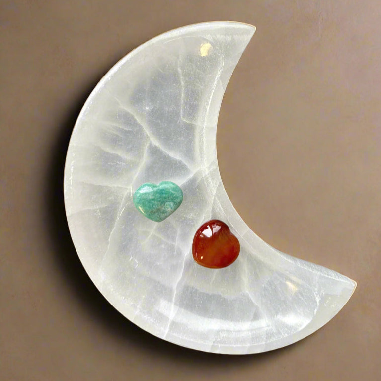 XL Selenite Moon Bowl