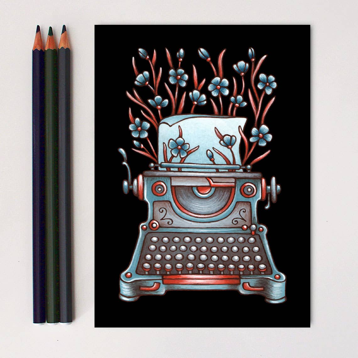 Typewriter Art Print Fall Decor Print