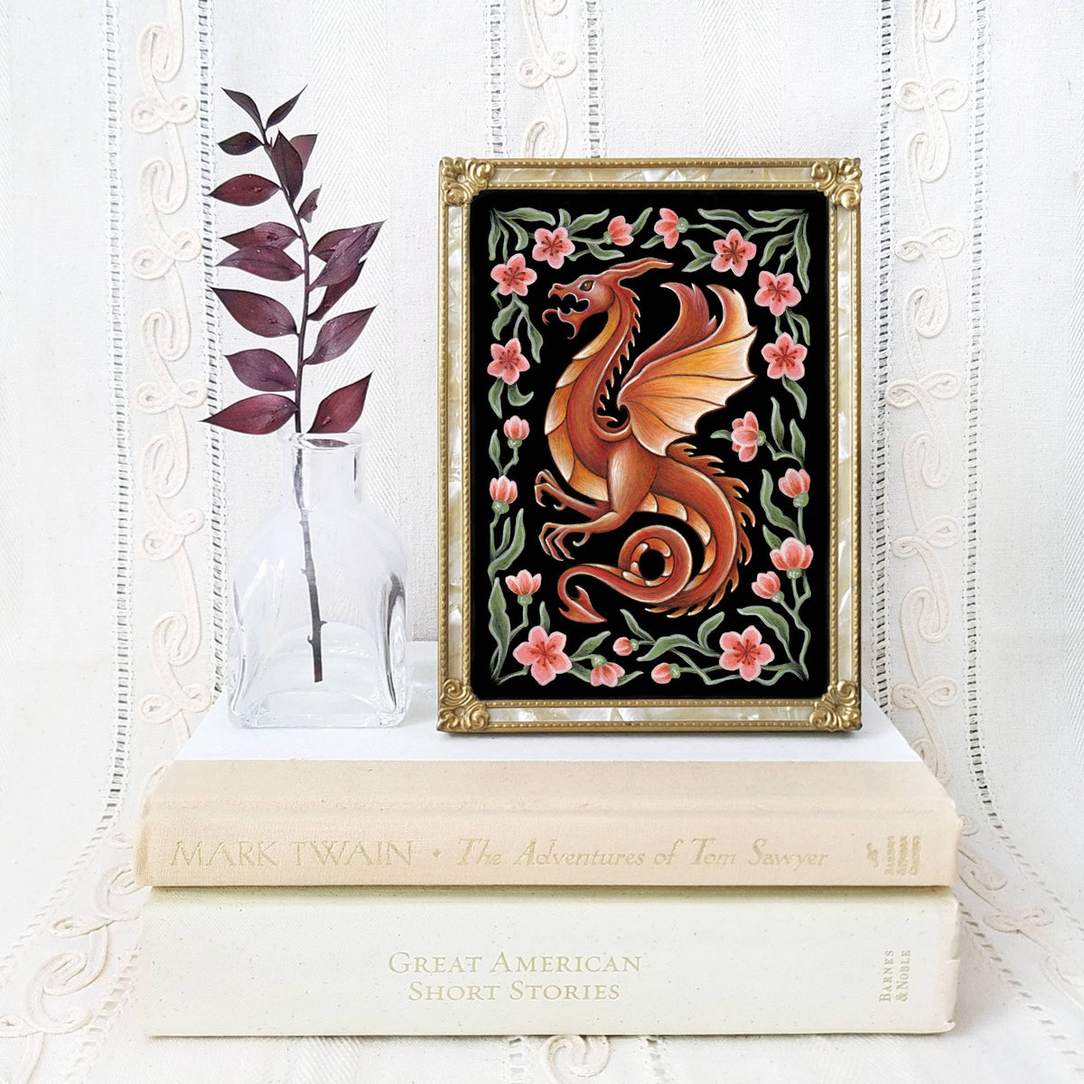 Dragon Art Print Folk Decor Print