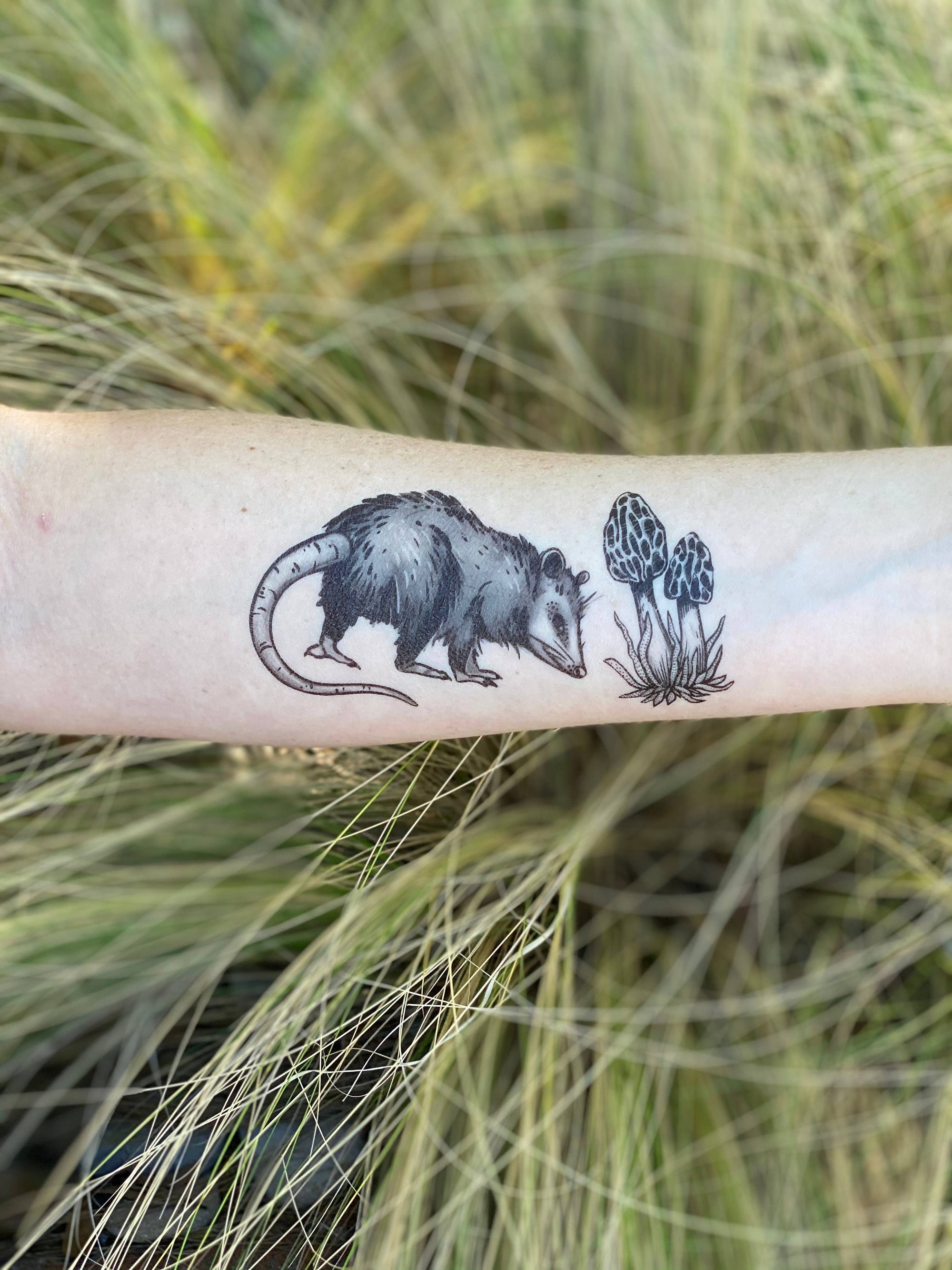 Opossum Temporary Tattoo