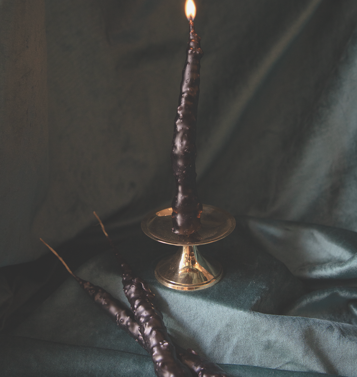 Baba Yaga : Hand Dipped Ritual Tapers : Beeswax