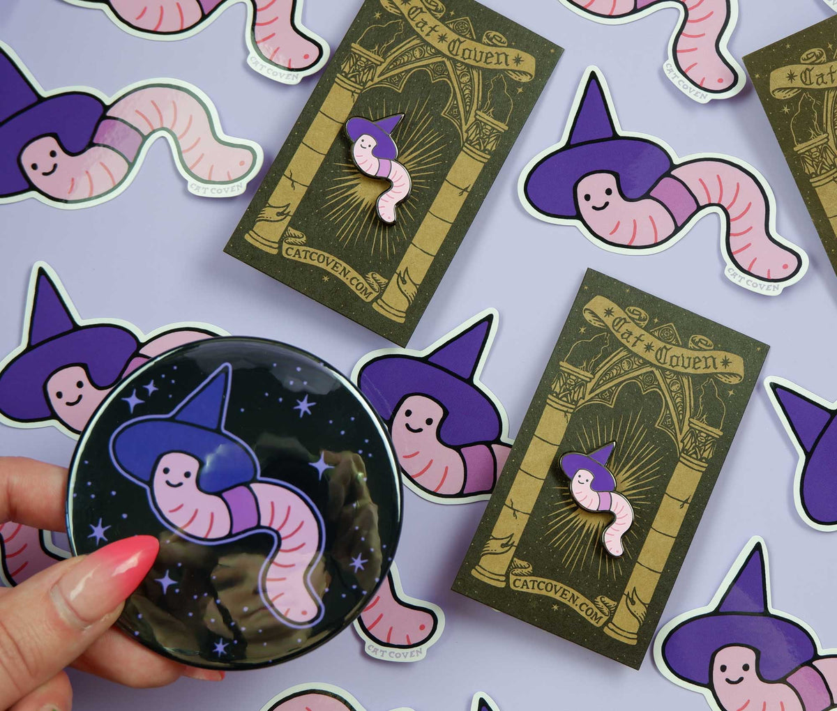 Witchy Worm - Sticker