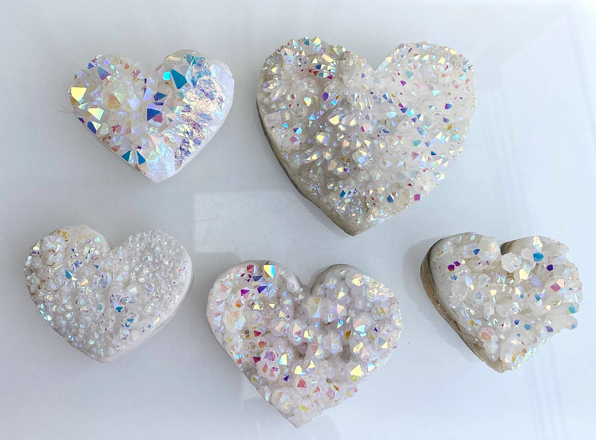 Angel Aura Quartz Cluster Crystal Heart