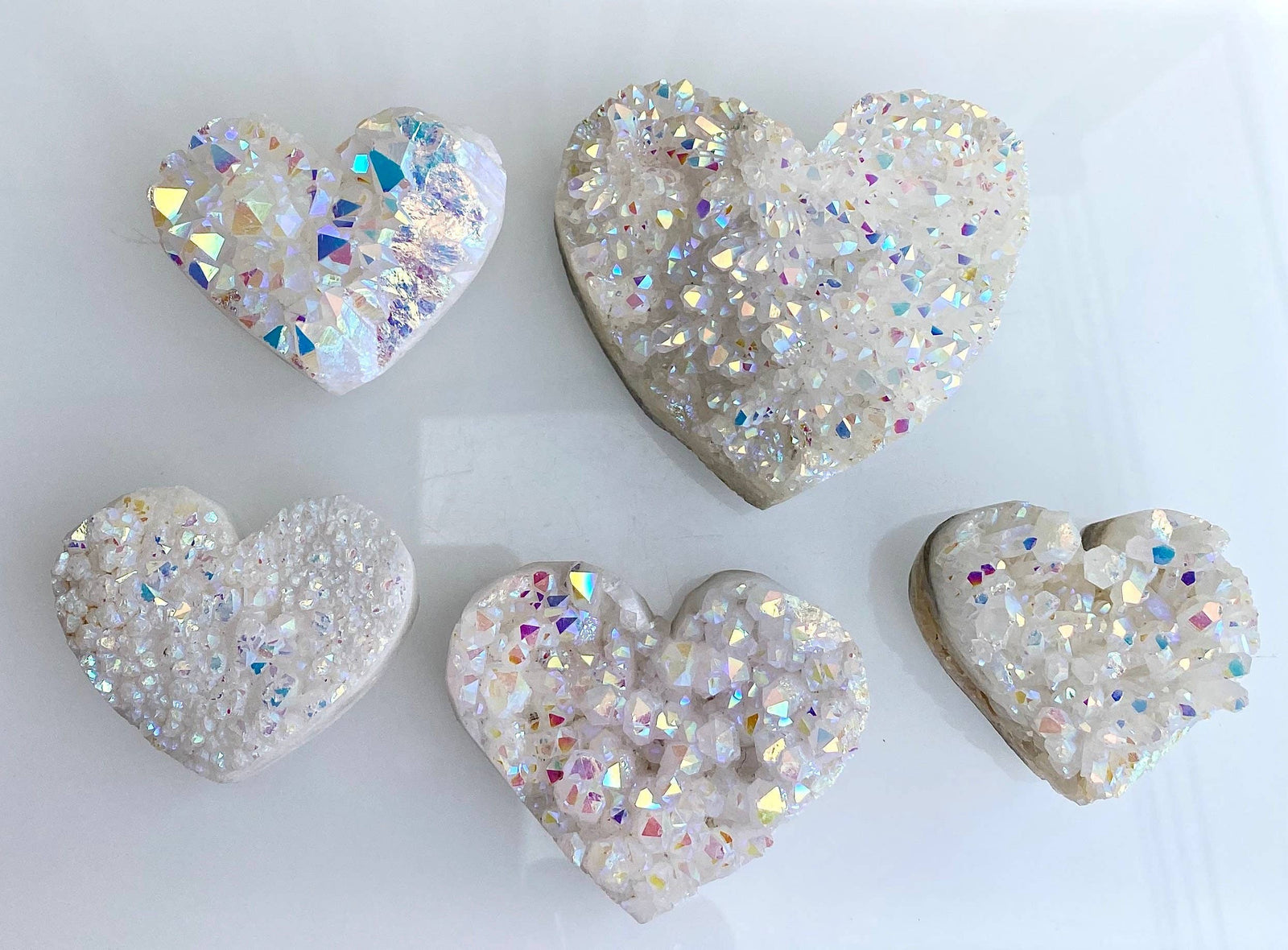 Angel Aura Quartz Cluster Crystal Heart