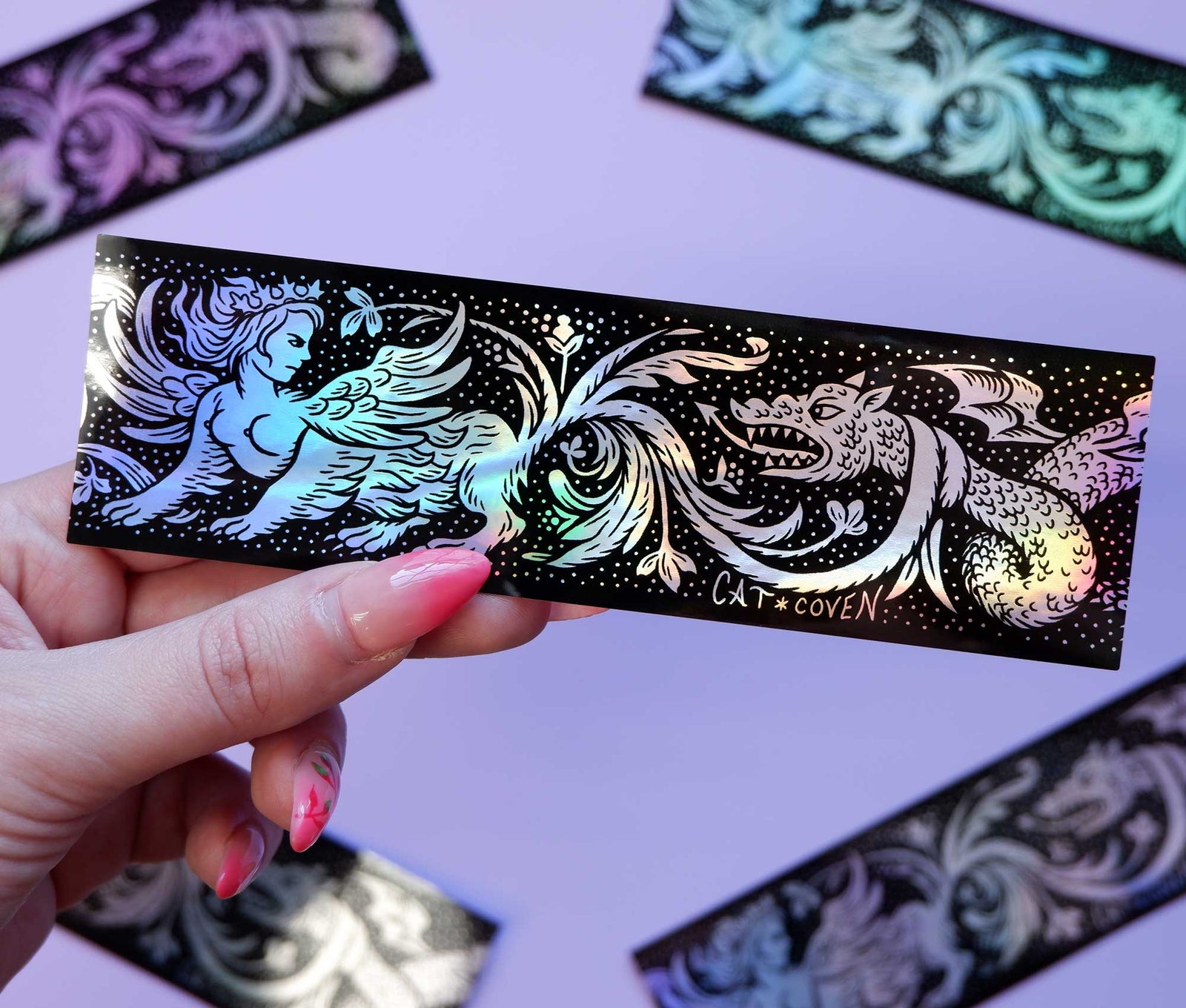 Sphinx vs Dragon - Holographic Sticker