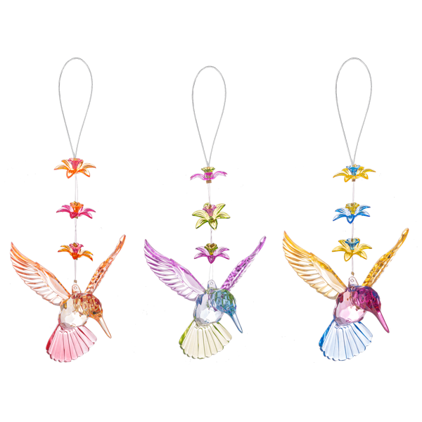Blooming Blossom Prism Hummingbird with Flower Chain