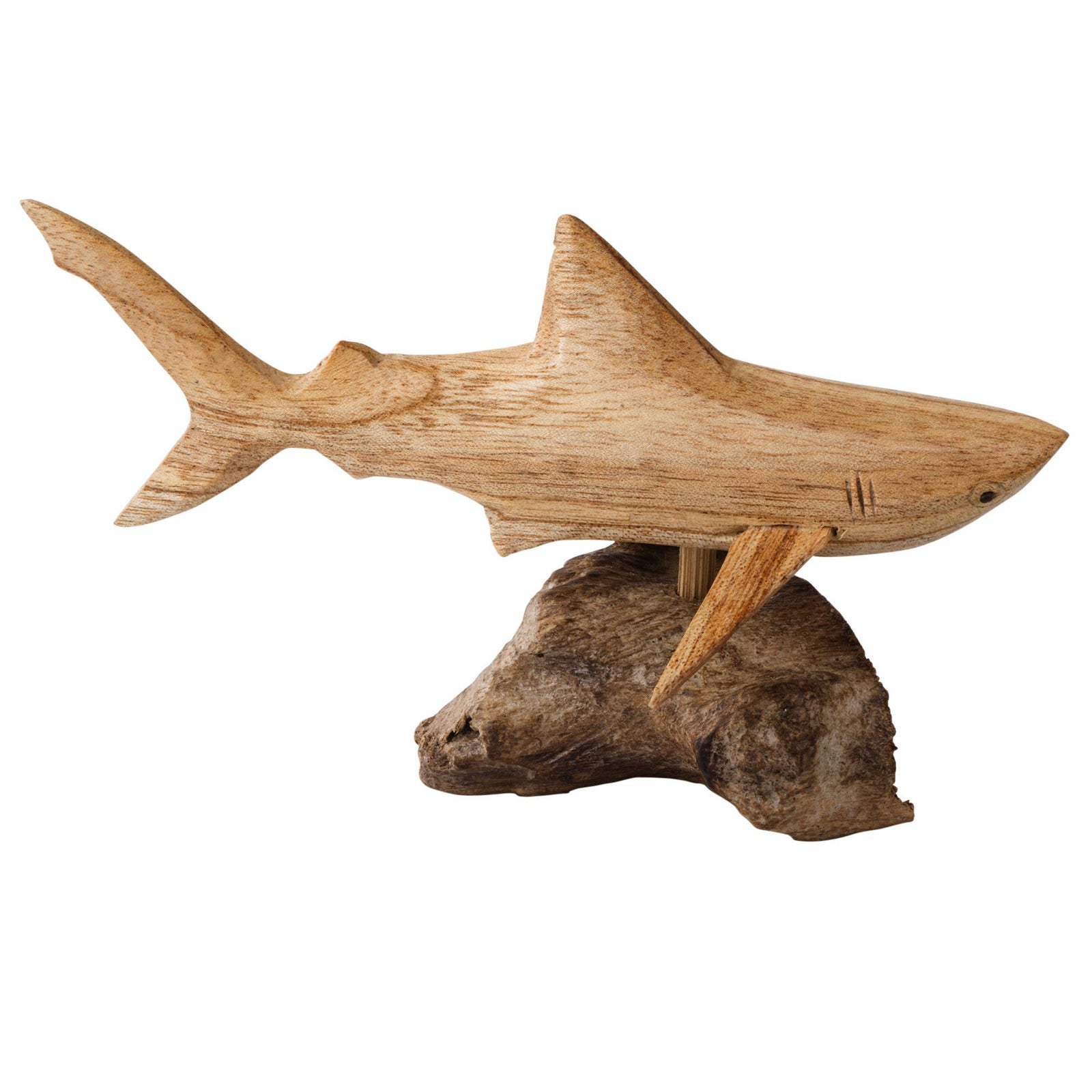 SMALL SHARK WITH WOOD BASE