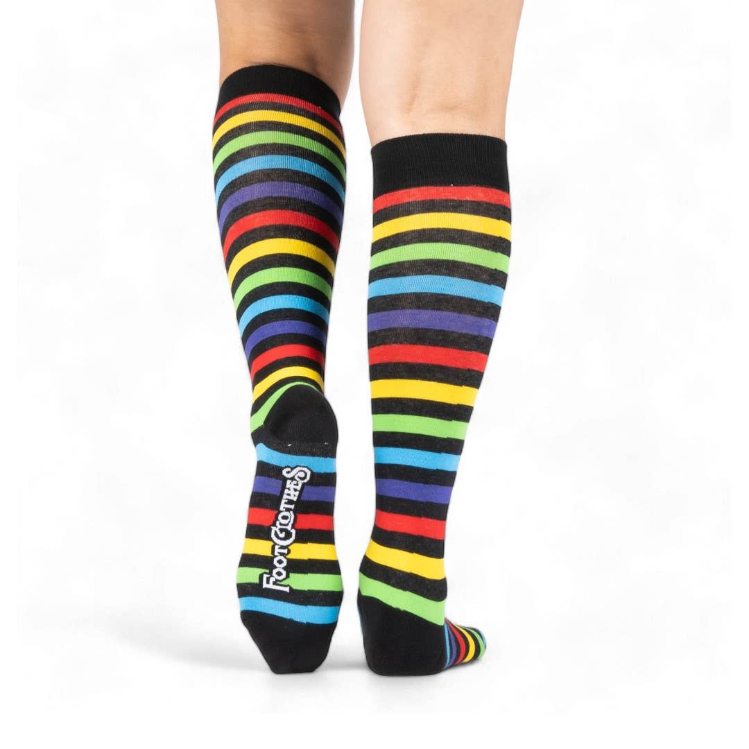 Radiant Rainbow Stripes Knee High Socks
