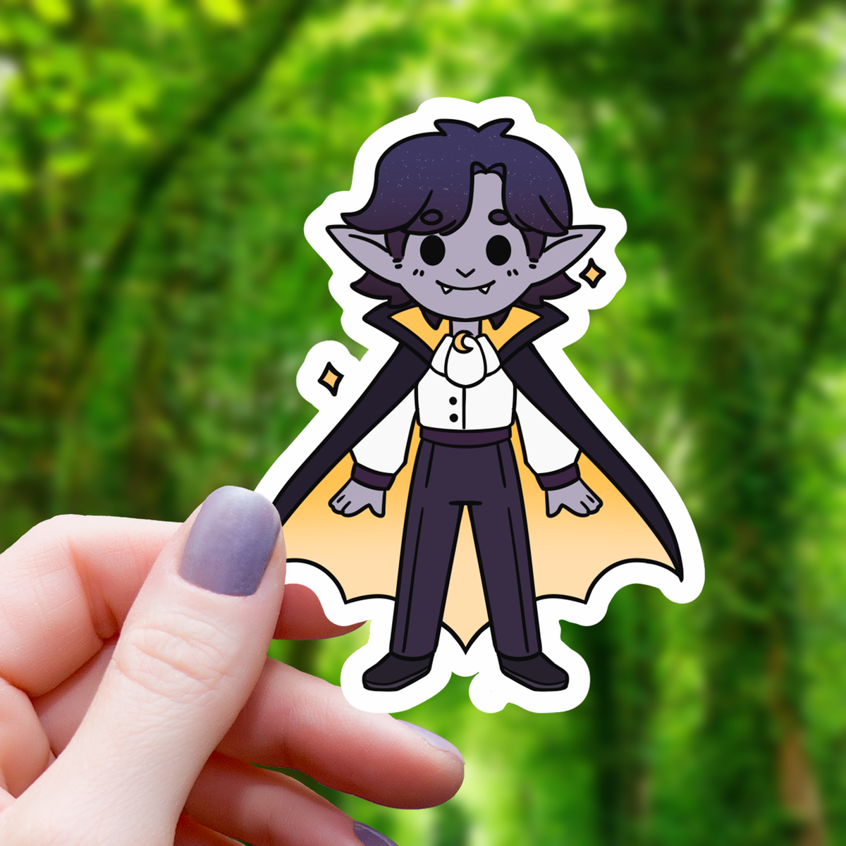 Celestial Vampire Character Sticker - 3"