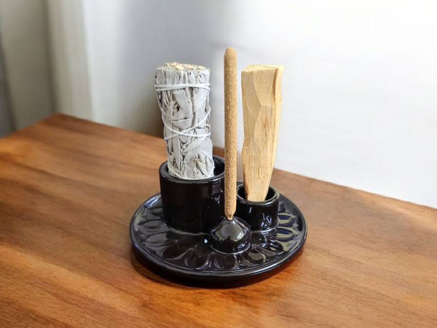 Ceramic Burner - 5" (Smudge Stick Palo Santo Wood & Incense Burner)
