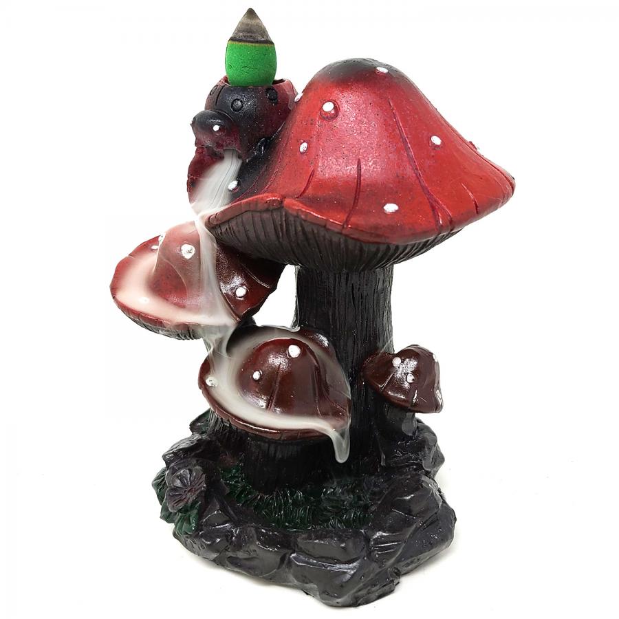 Mushroom Backflow Incense Cone Burner - 5.5"