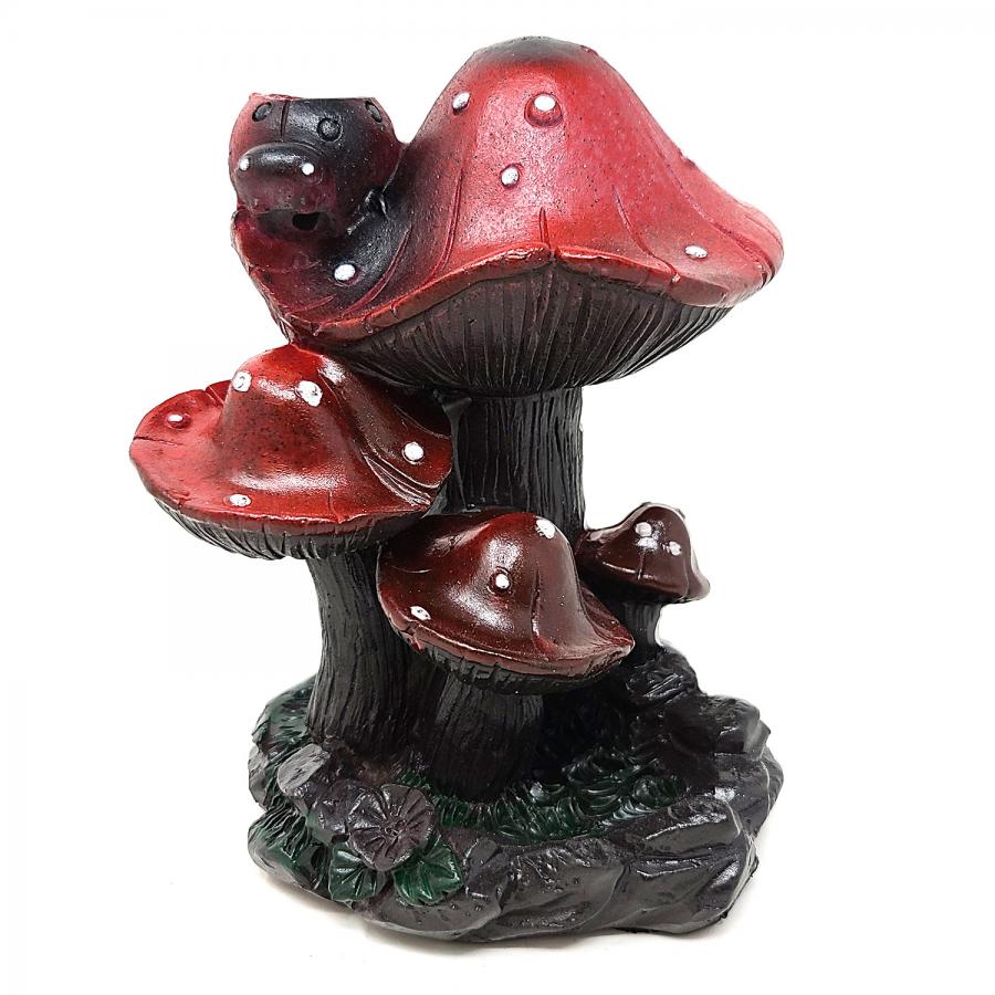 Mushroom Backflow Incense Cone Burner - 5.5&quot;
