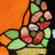 12.5"H Callie Cats Orange & Black Stained Glass Window Panel