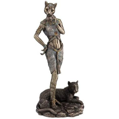 Egyptian Goddess Bastet With Panther Statue