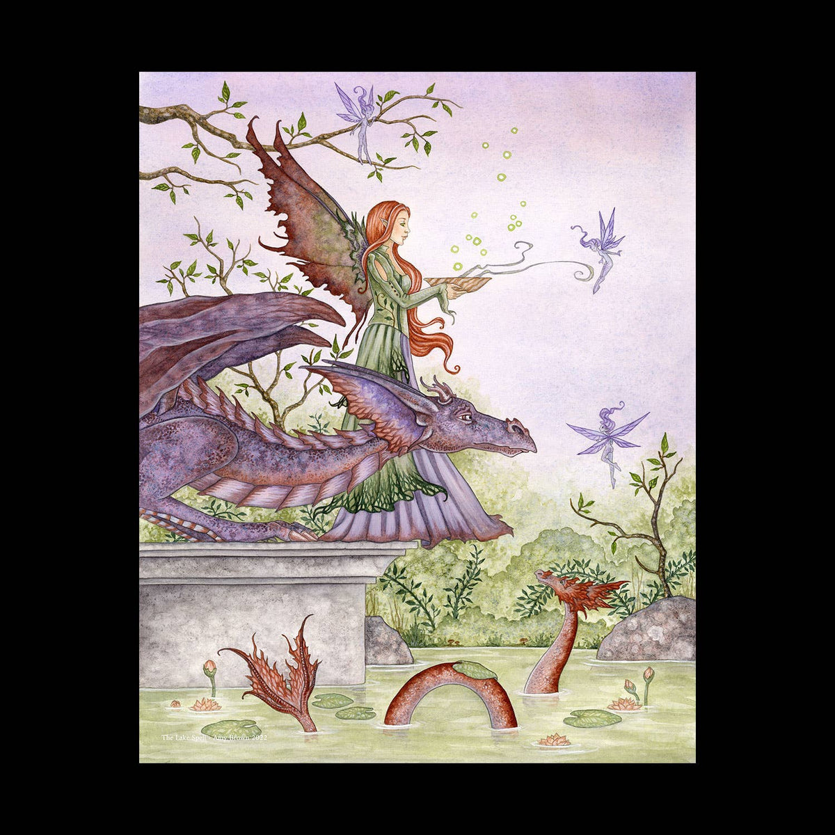 The Lake Spell by Amy Brown – 8x10 Signed Fantasy Art Print