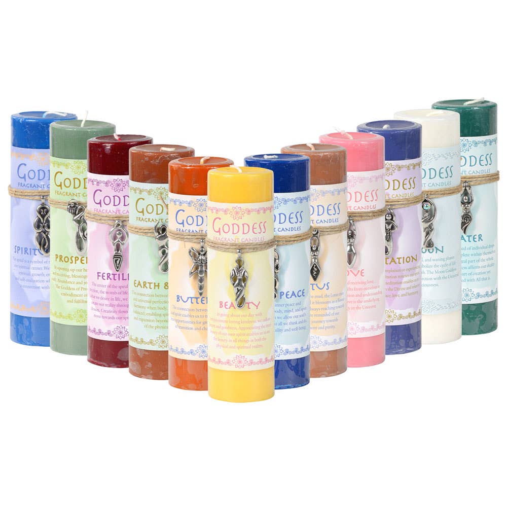 Goddess Pewter Pendant Candle