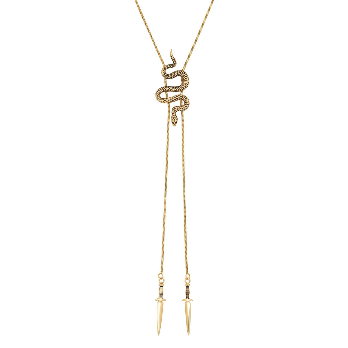 Snake Bolo Tie Necklace