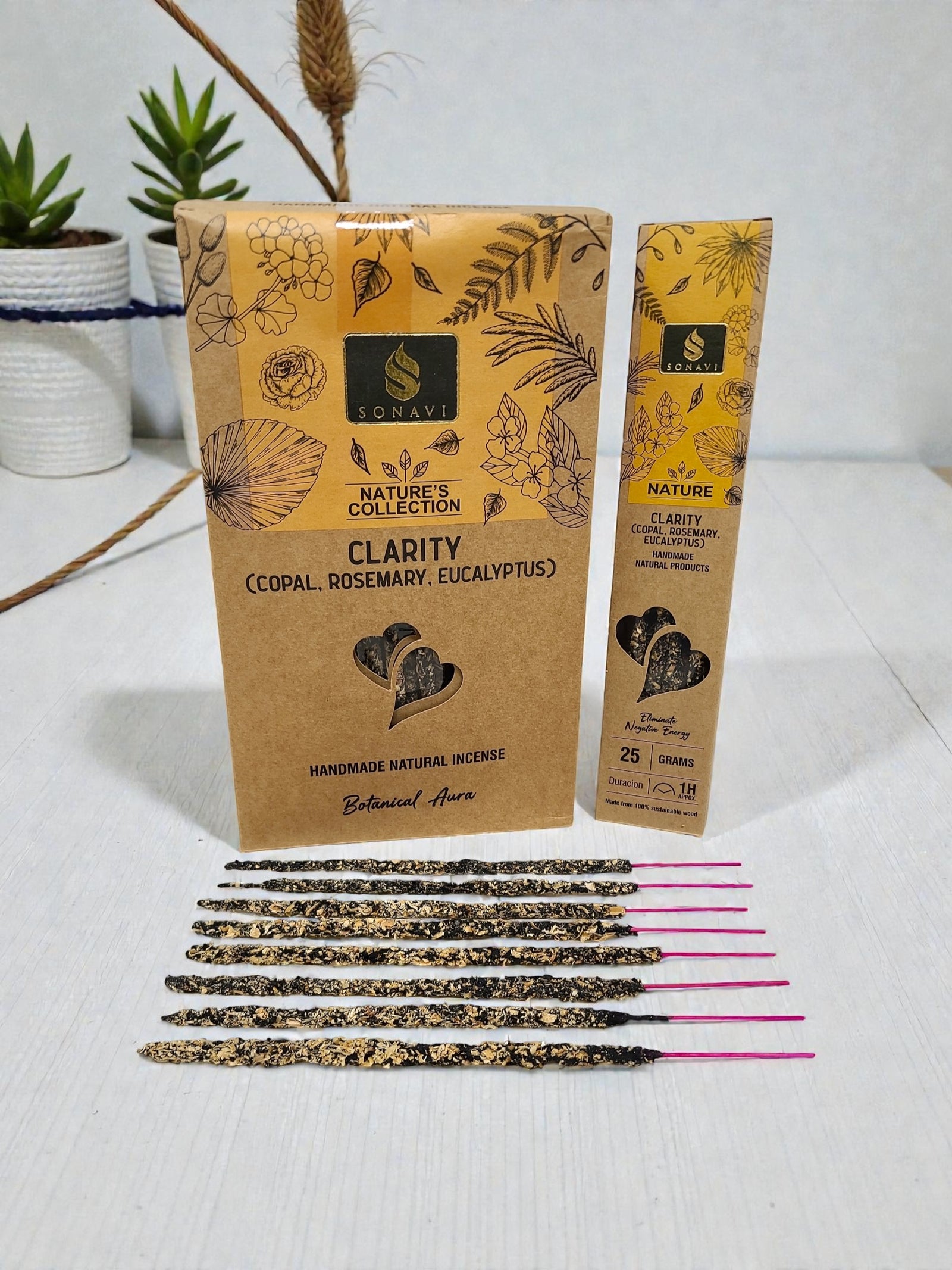 SONAVI – Nature’s Collection: Clarity Incense Sticks - Copal, Rosemary, Eucalyptus