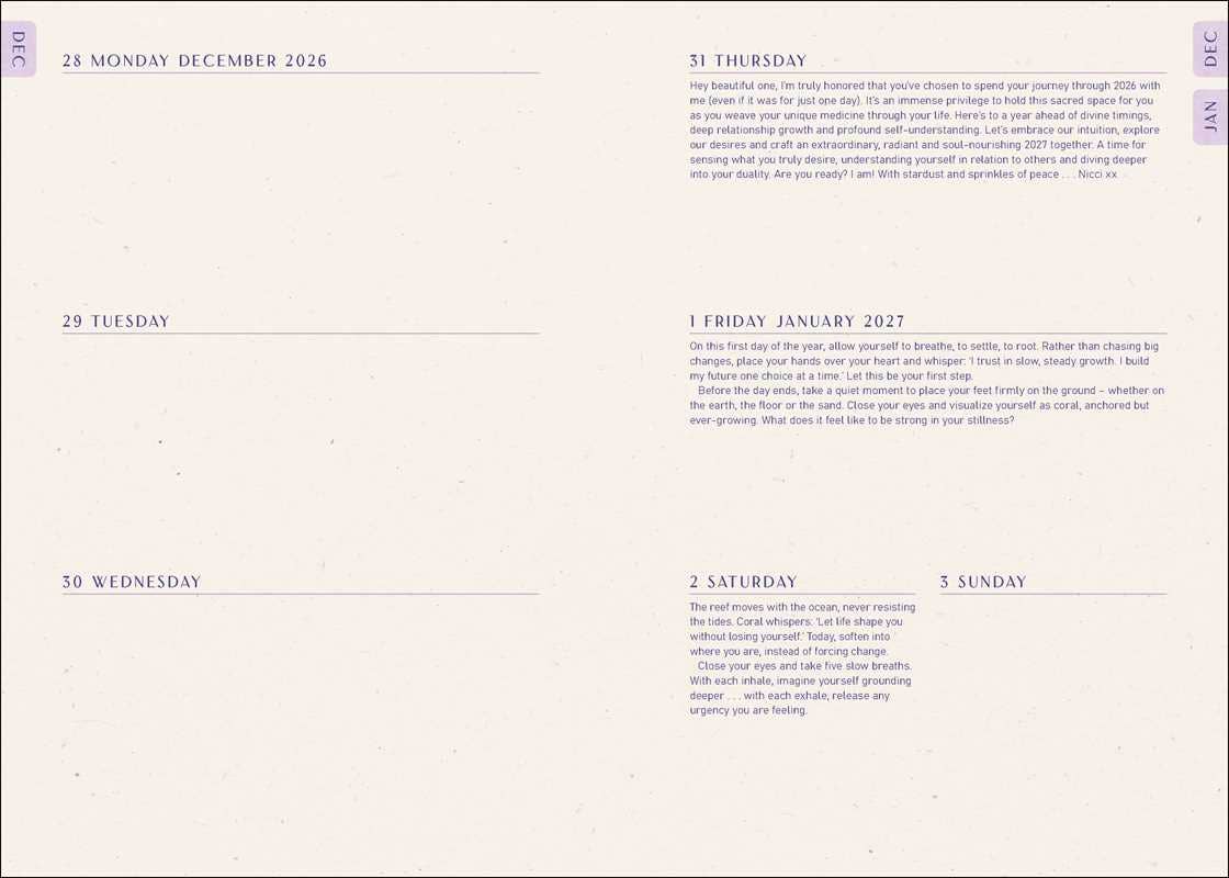 2027 Moon Goddess Planner Calendar - Northern Hemisphere