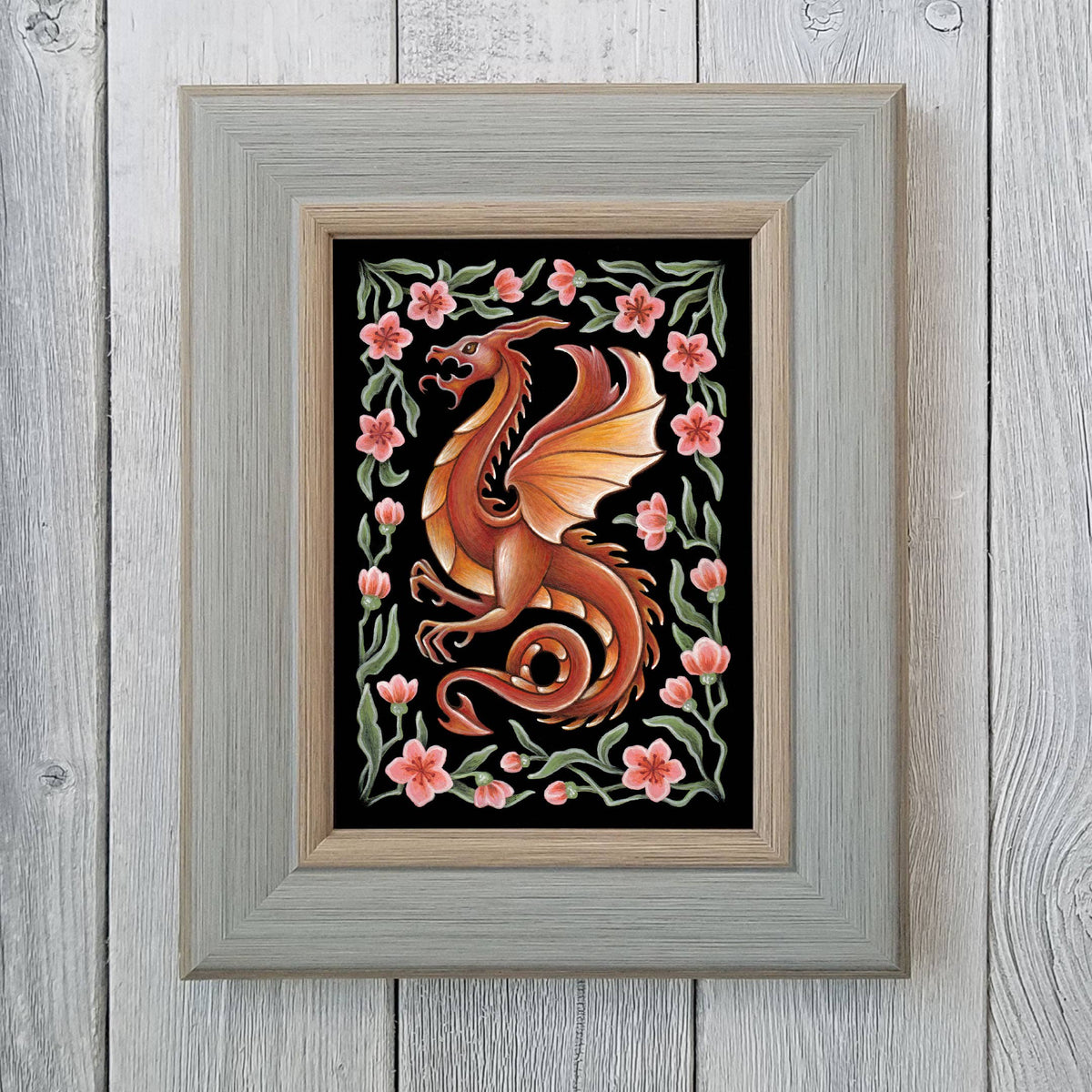 Dragon Art Print Folk Decor Print