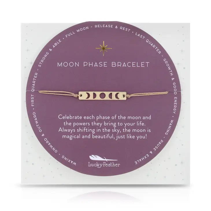 Moon Phase Necklace or Bracelet in 14k Gold Dipped or Silver!