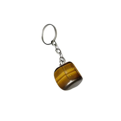 Tumbled gemstone Keychain - Cast a Stone