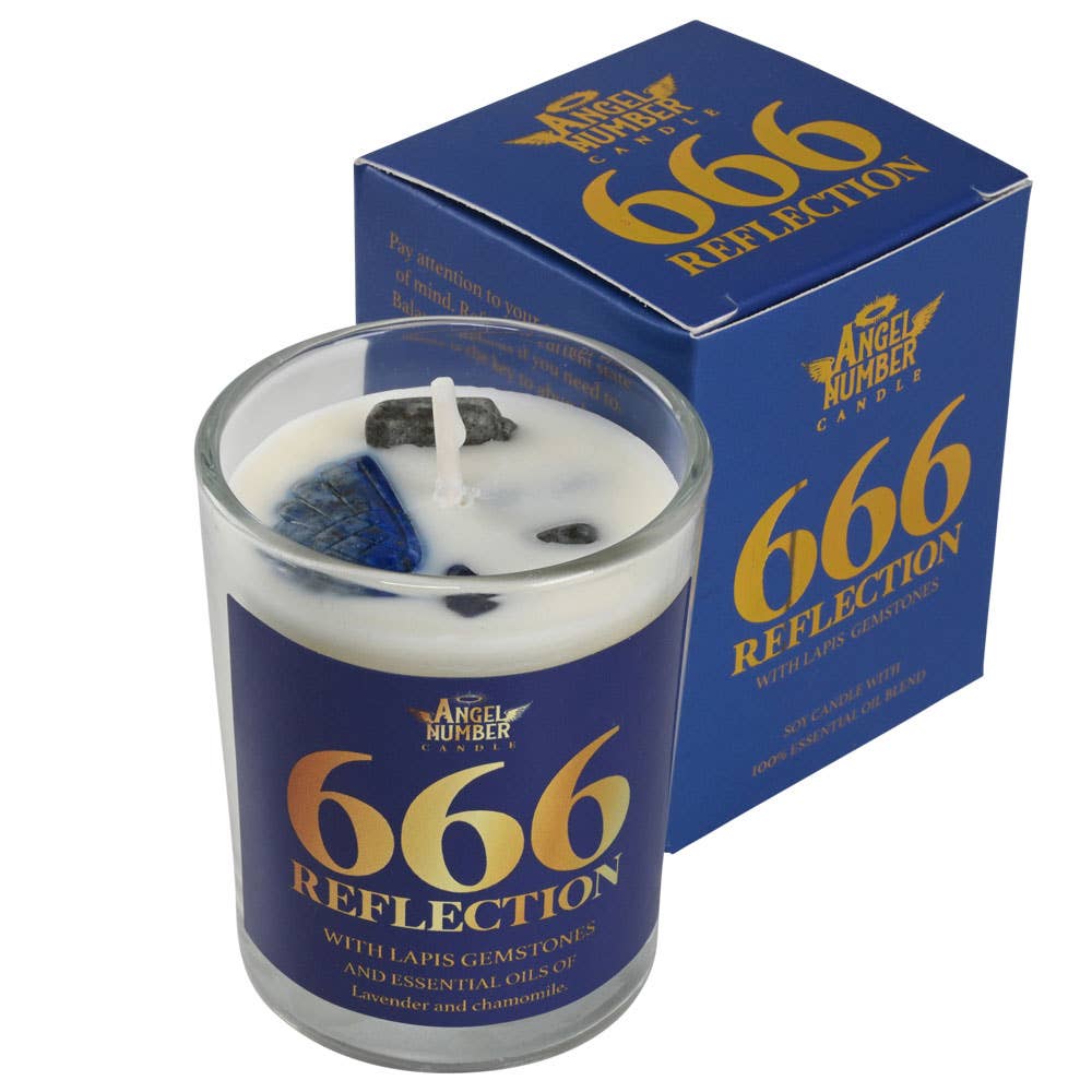 Angel Number Candle  with 100% Essential Oils and Gemstones