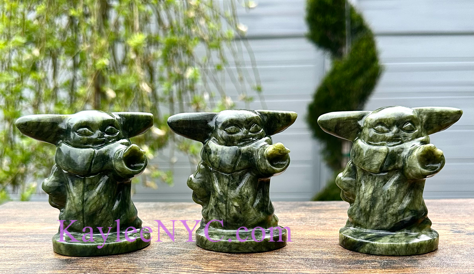 Natural Nephrite Jade Yoda 8cm Healing Energy