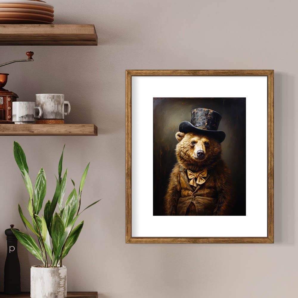 Jasper Johns Bear in Top Hat Art Print