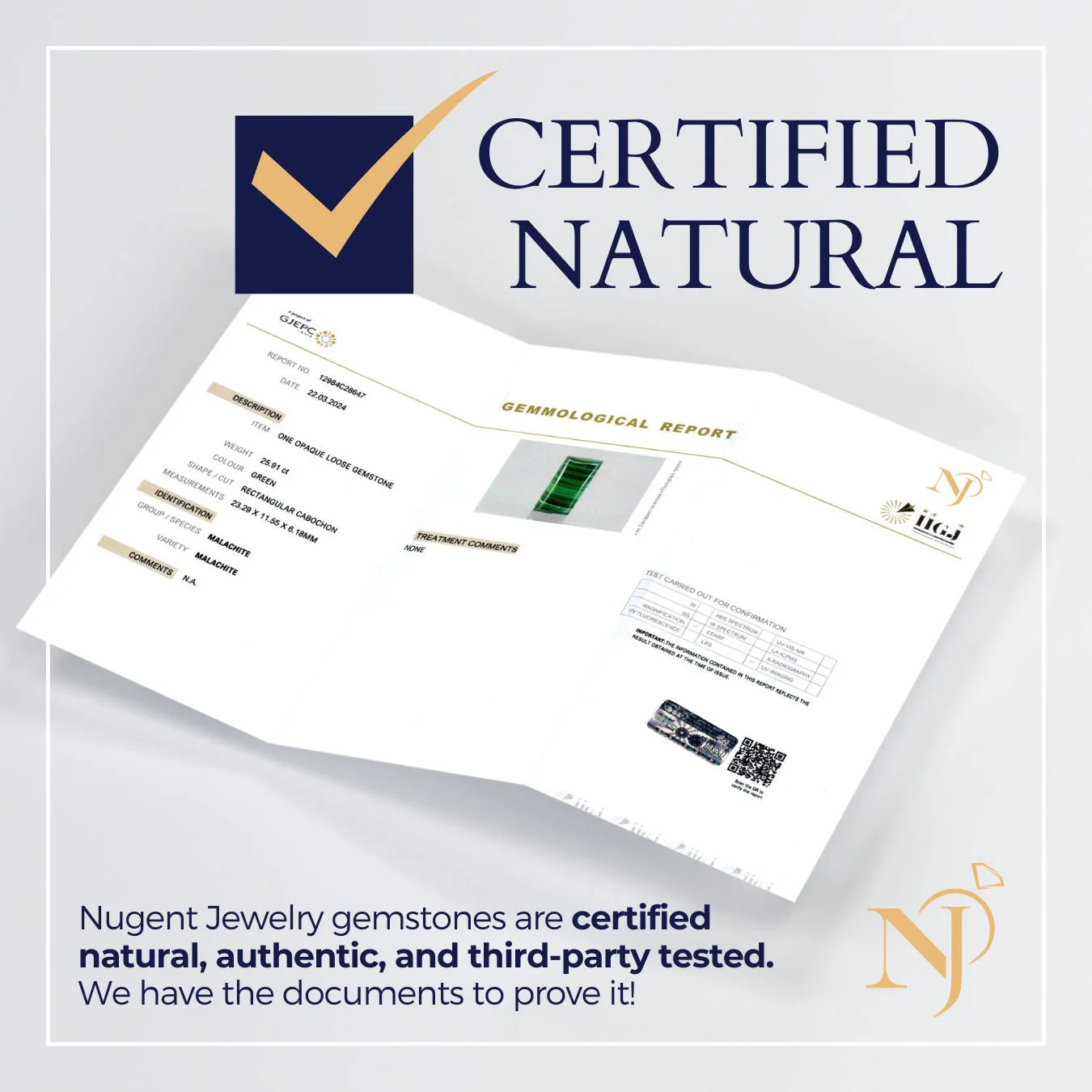 Malachite Hammered Oval Pendant