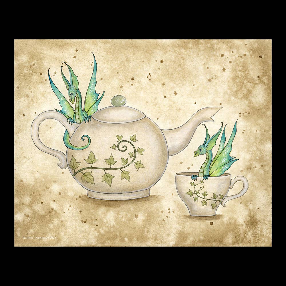 Tea Time by Amy Brown – 8x10 Signed Fantasy Art Print