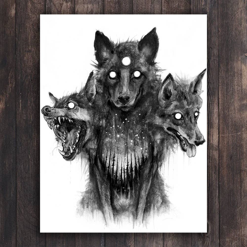 Hounds of Hades Cerberus Print
