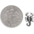 Sterling Silver Scorpion Post Earrings 11x7mm