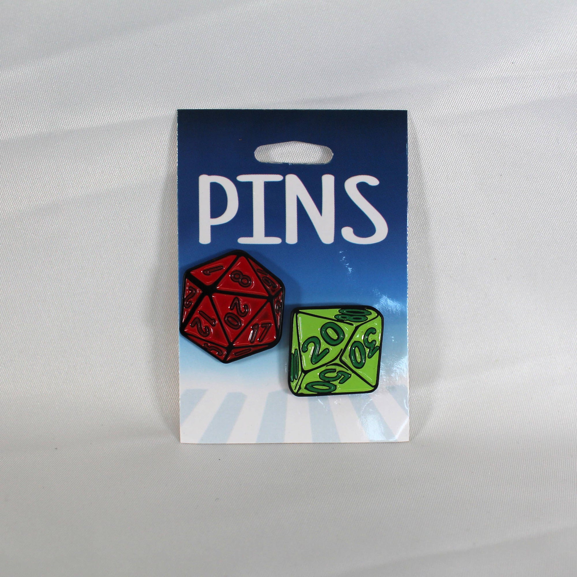 Red and Green Dice Lapel Pin Set