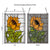 Multicolored Sunflower Stained Glass Window Panel 11.25”H