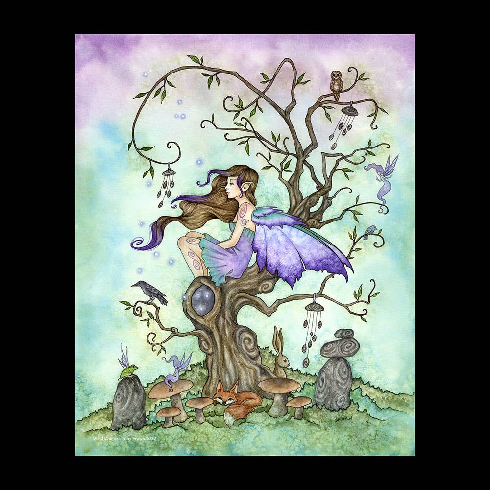 Wind Chimes by Amy Brown – 8x10 Signed Fantasy Art Print